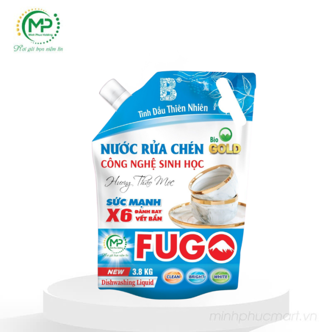 Túi Rửa Chén Fugo Hương Thảo Mộc 3.8kg - Xanh