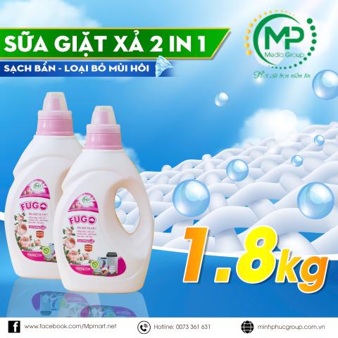 Sữa Giặt Fugo Trắng 2in1 - 1.8kg